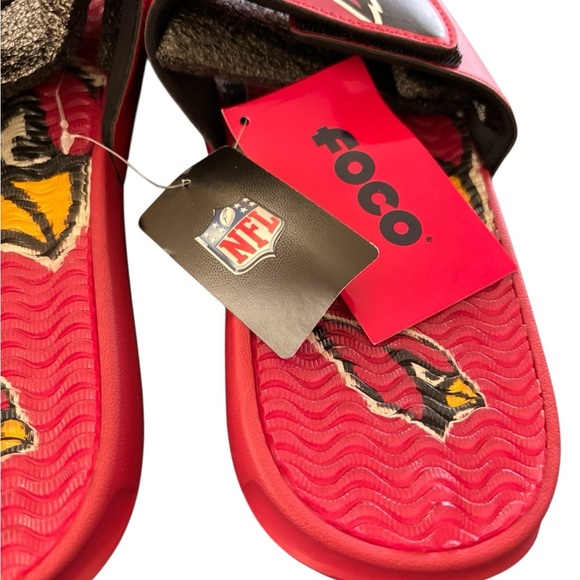 Arizona Cardinals Colorblock Big Logo Gel Slide Red Men’s Size 9-10 Team Pride - Picture 5 of 7